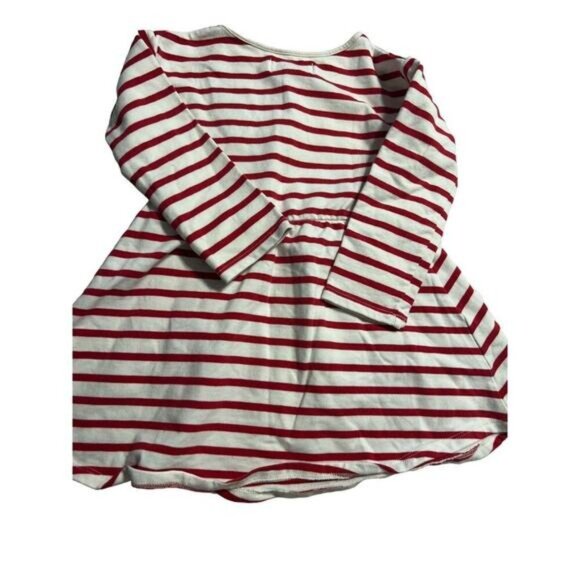 Baby GAP Disney Dress Girls Size 3 Minnie Mouse Applique Stripe Peplum - Picture 2 of 5